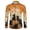Autumn Cat Pumpkin, variant on Halloween Spider Web Shirts for Men Bat Flame Button Down Shirts Comfy Long Sleeve Business Shirts Holiday Tops Plus Size M-3XL