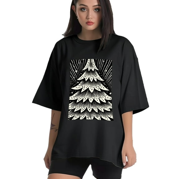 Plus Size Shirt for Women Black Tops for Women Short Sleeves Shirt for Women Tree 2 T Shirt Crewneck Shirt for Women XS