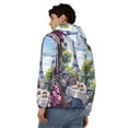 thumbnail image 4 of Goofa Parisian Cafe With Eiffel Pattern Mens Full-zip Hoodie, Zip-up Pullover Hooded Sweatshirt, Kangaroo Pocket Hoodie Ideal for Daily Wear, Travel, and Home-Large, 4 of 5