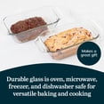 thumbnail image 5 of Libbey Baker’s Premium 2-Piece Glass Bread Loaf Pan Baking Dish Set, Space-Saving Glass Bakeware set for Bread, Loaf, and Pound Cakes, 5 of 6