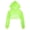 Green, variant on Women Casual Vest Bra Cover Fish Net Hollow out Drawstring Micro Length Hoodie