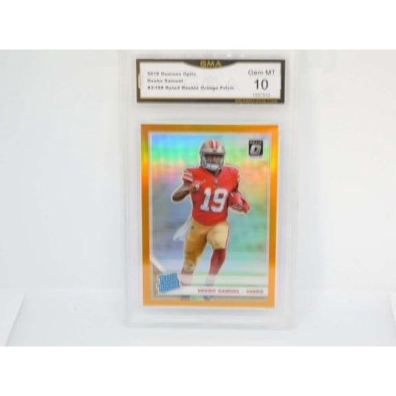 2019 Donruss Optic Orange Prizm Rated Rookie /199 #167 Deebo Samuel San Francisco 49ers GMA 10 Serial Number May Vary