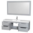 thumbnail image 2 of Wyndham Collection Murano 60'' Single Gray Bathroom Vanity Set with Mirror, 2 of 4