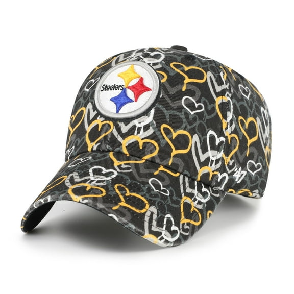 Girls Toddler '47 Black Pittsburgh Steelers Mural Clean Up Adjustable Hat