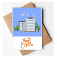 thumbnail image 1 of Dessin d'Animation Bâtiments Merci Cartes Enveloppes Note Vierge, 1 of 3