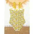 thumbnail image 2 of Cute Girls Cartoon Duck Graphic Bow Decor Swimwear Bathing Suit For Summer, 2 of 5