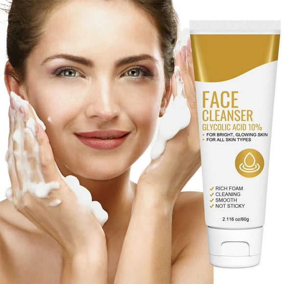 Lanemay Glycolic Acid Cleanser 60G Clearance! Glycolic Wash Exfoliating Wash for Women W/ 10% Glycolic Salicylic Cleanser & for Sensitive Oily & Prone Skin 60Ml