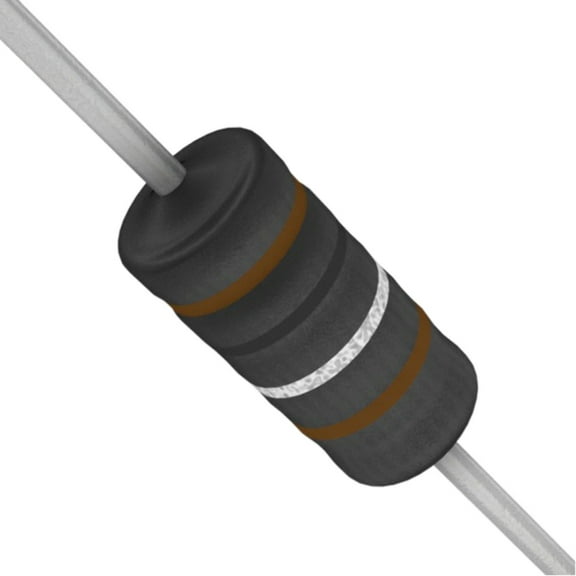 Pack of 9 WHBR10FET Resistor Wirewound 0.1 Ohm 1% 1W ±90ppm/°C Molded AXL, Cut Strip, RoHS