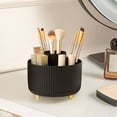 thumbnail image 2 of Leodye 1PCS Rotating Cosmetic Organizer, Compartment Storage Tray for Makeup Brush Lipstick Vanity Desktop Tidying -5.51x5.51x5.31in, 2 of 6