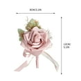 thumbnail image 2 of wtgtog Rose Wedding Wrist Flower Corsage, Artificial Flower Accessories for Men and Women, Suitable for Bridesmaids Guests and Formal Events, Exquisite Design with Ribbons and Berries, 2 of 2