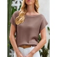 thumbnail image 4 of Jersey Saodimallsu para mujer con hombros descubiertos, marrón, 4 of 6