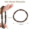 thumbnail image 2 of 20 PCS Boho Hair Ties, Bracelets Hair Ties for Thick or Thin Hair, 4 Styles Boho Ties for Ponytail Holders, 2.36’’Hair Ties No-Damage, Brown, 2 of 6