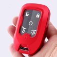 thumbnail image 5 of Key Fob Cover Compatible with GMC Sierra Acadia Terrain Yukon Chevy Silverado Suburban Tahoe 2018-2024 4 Button Keychain Case Holder Protector,Red, 5 of 6