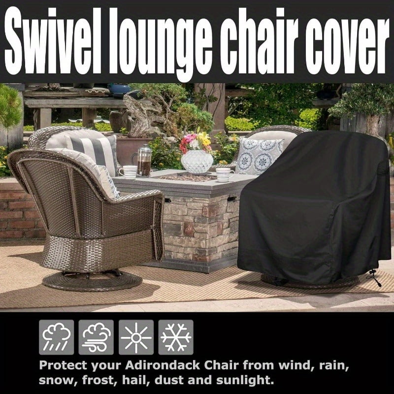 2pcs Outdoor Swivel Lounge Chair Cover, Lawn Patio Chairs, Waterproof Heavy Duty Patio Rocking Chair Covers for Outdoor Furniture,