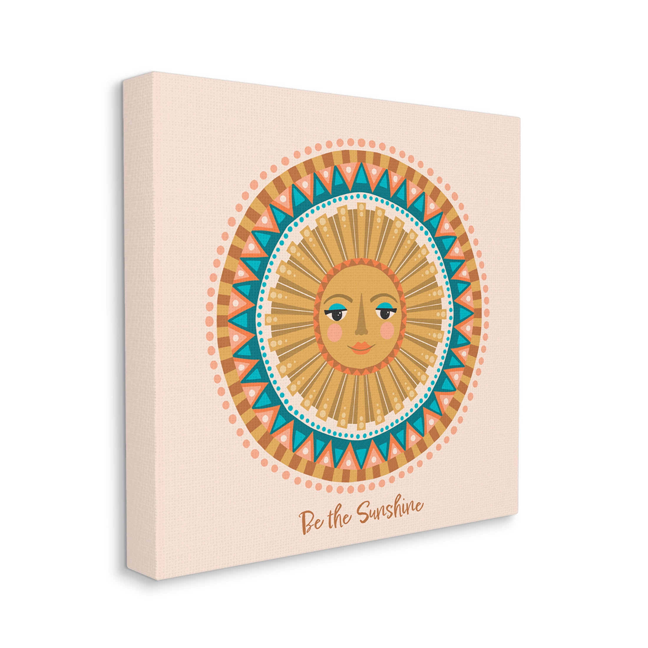 Boho Be The Sunshine Pattern Landscape Graphic Art Gallery Wrapped Canvas Print Wall Art