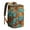 Camel-1, variant on Plaid Stripes Symmetrical Cooler Backpack - 20L Insulated Leakproof Bag, Rustic Style Nordic