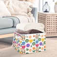 thumbnail image 3 of Yayeee Collapsible Cube Storage Bin with Lid Fabric Closet Decorative Basket with Handles, Colorful Abstract Flowers, 3 of 7