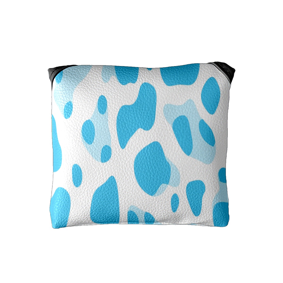 Golf Mallet Putter Cover Premium Leather Waterproof Golf Putter Head Cover with Magnetic Closure Blue Polka Dots