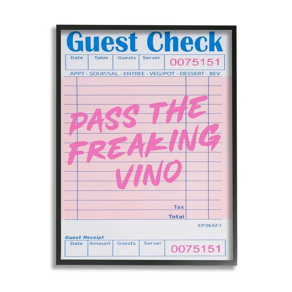 Stupell Industries Vintage Pass the Vino Inspirational Painting Black Framed Art Print Wall Art, 11 x 14