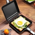 thumbnail image 3 of Double Sided Frying Pan, Double Sided Tortilla Sandwich Pan with Handles Non-Stick Breakfast Grilling Pan, 3 of 5