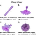 thumbnail image 4 of Pompones de papel de seda, bolas de flores de papel para bodas, fiestas de cumpleaños, baby shower, despedidas de soltera, decoraciones de festivales, juego de 18, morado, lavanda y blanco JFHHH pequeña, 4 of 4