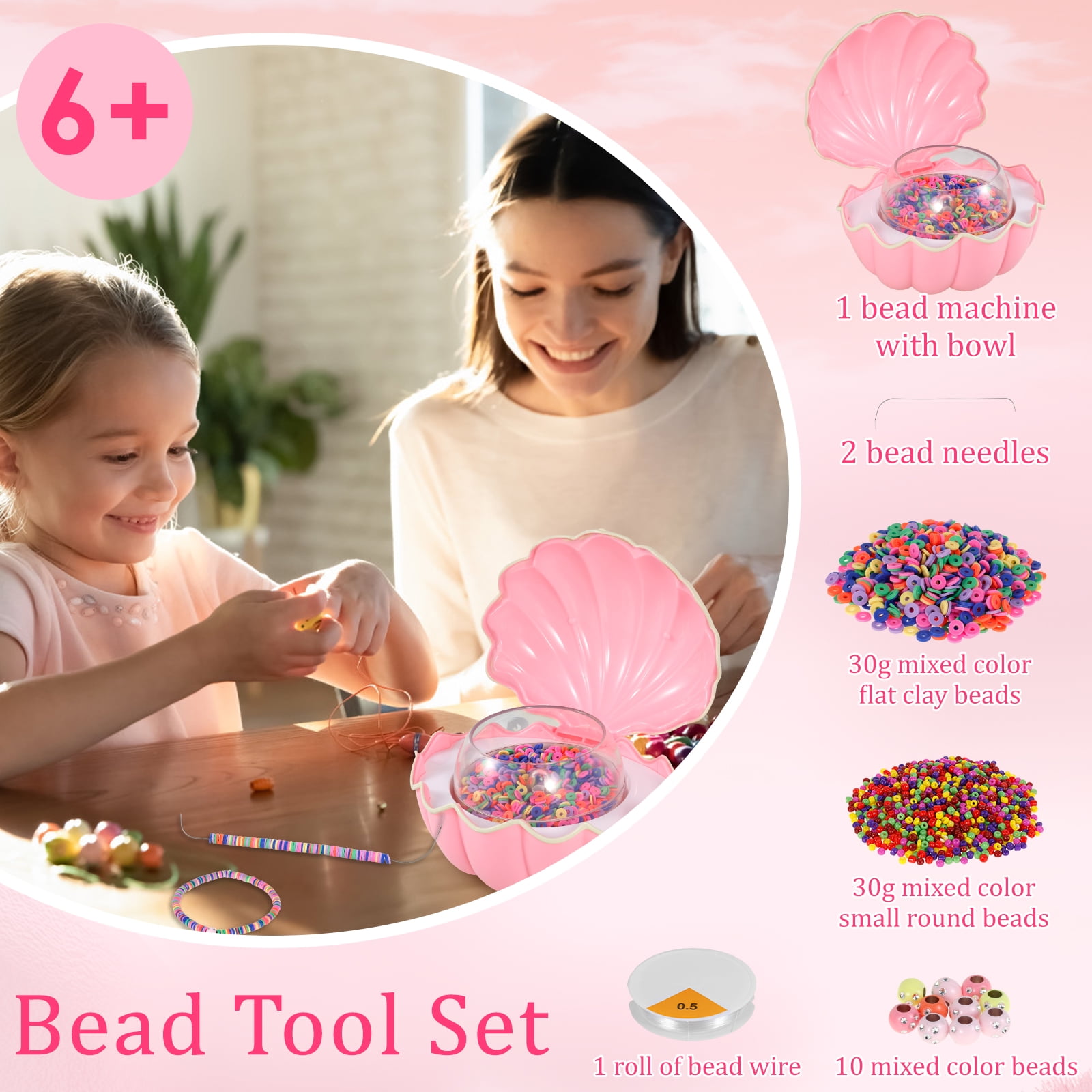 Threns Plastic Electric Bead Spinner Efficient Adjustable Speed Bracelet Bead Spinner for DIY Beginner and Enthusiast