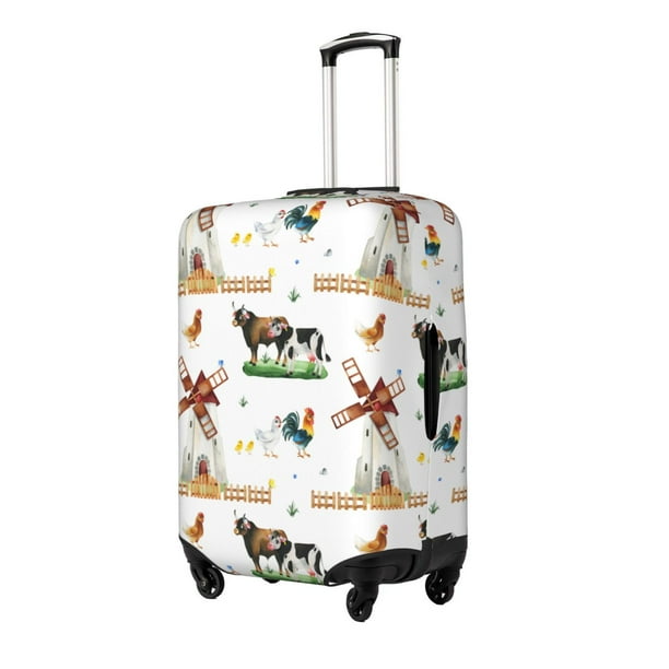 Fotbe Cute Farm Funda Protectora para Equipaje, Antirrayones y Resistente a la Suciedad, Compatible con Maletas de 18 a 32 Pulgadas-Small