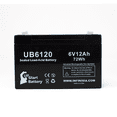 thumbnail image 5 of 3x Pack - Compatible ELAN 1BB6 Battery - Replacement UB6120 Universal Sealed Lead Acid Battery (6V, 12Ah, 12000mAh, F1 Terminal, AGM, SLA) - Includes 6 F1 to F2 Terminal Adapters, 5 of 9
