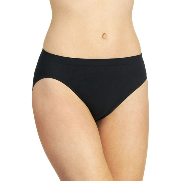 Jockey Jockey Women's Comfies Seamless French Cut Panty, Black, 7