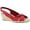 Red, variant on Easy Street Maureen Espadrille Slingback Sandals (Women)