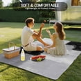 thumbnail image 4 of Black Grey Outdoor Rug for Patio/Deck/Porch, Non-Slip Large Area Rug 6 x 9 Ft, Abstract Geometric Color Block Oil Painting Indoor Outdoor Rugs Washable Area Rugs, Reversible Camping Rug Carpet Runner, 4 of 8