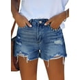 thumbnail image 4 of ONLYSHE Front 4 Zipper Jean Shorts Juniors Denim High Waisted Light Blue S, 4 of 6