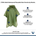 thumbnail image 5 of CTM Adult Waterproof Reusable Rain Poncho by Wootie, 5 of 5