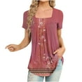 thumbnail image 2 of Aloohaidyvio Tops for Women ,Women Fashion Tops Casual Short Sleeve Loose T-Shirt Blouse, 2 of 5