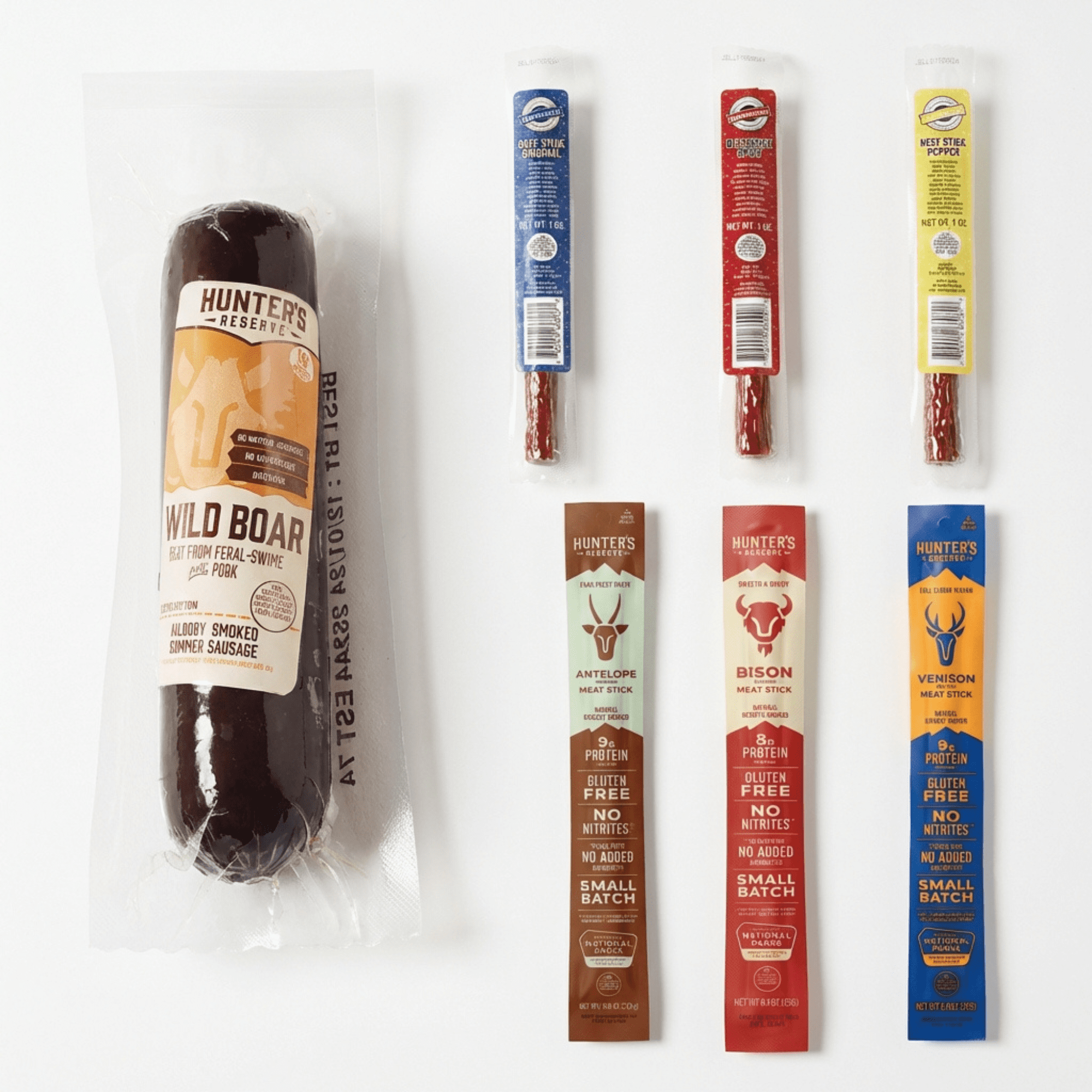 Damn Man Wild Game and BBQ Nut Box Beef Sticks and Sausage Box Set, 11 Count, 18.7 oz