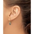 thumbnail image 3 of 14K Yellow Gold Polished Blue Enameled Flip Flop Shepherd Hook Dangle Earrings (Width 5.2) (Length 22) - Jbsp, 3 of 5