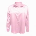 thumbnail image 4 of Towmus Satin Blouses for Women Button Down Shirts Silk Clothes Roll Up Long Sleeve Business Casual Tunic Tops, 4 of 5