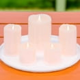 thumbnail image 1 of juego de velas decorativas blanco plástico 5 piezas, 1 of 7