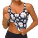thumbnail image 3 of Balery Cute Basebal Sujetadores deportivos con espalda cruzada para mujer, acolchados, sin costuras, de alto impacto, ideales para yoga, gimnasio, entrenamiento y fitness.-Small, 3 of 8