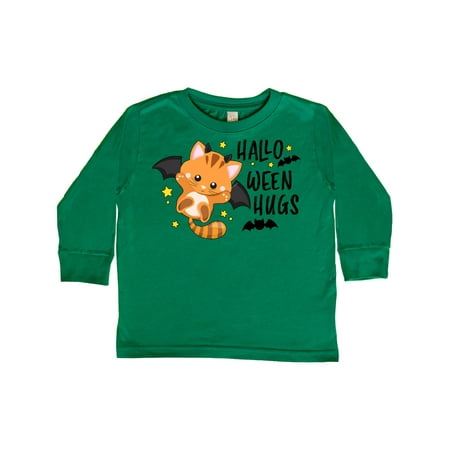 

Inktastic Halloween Hugs with Cute Vampire Cat Bat Gift Toddler Boy or Toddler Girl Long Sleeve T-Shirt