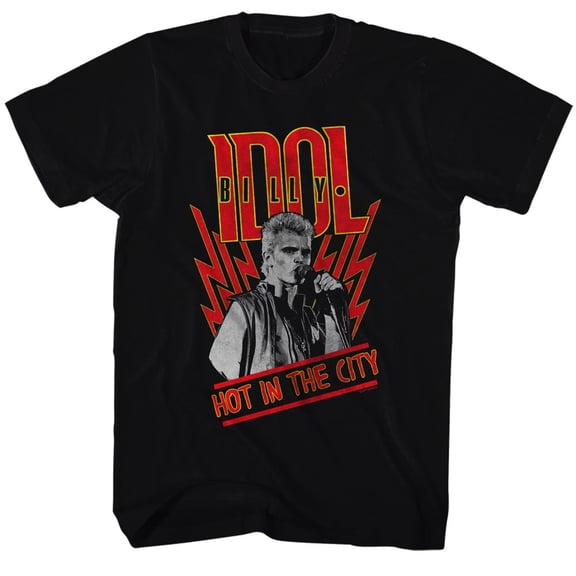 Billy Idol Hot In The City Black Adult T-Shirt