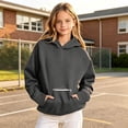 thumbnail image 7 of SJLDQY Girls Hoodies Casual Hooded Sweatshirt Long Sleeve with Pocket Pullover Tops Size -, 7 of 7