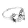 thumbnail image 2 of Incredible Leaping 3D Tree Frog Sterling Silver Band Ring-7, 2 of 5