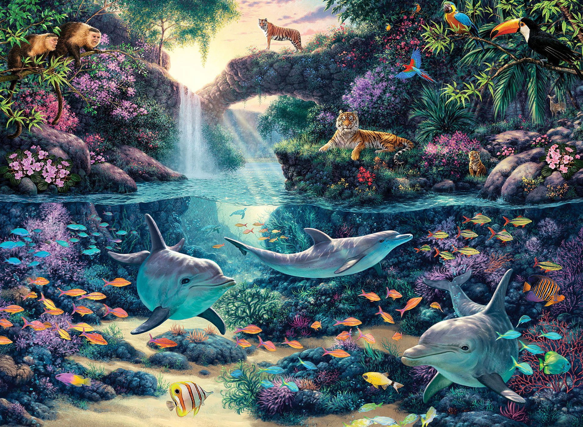 Anatolian Puzzle - Jungle Paradise, 3000 Piece Jigsaw Puzzle #4908, Brown/a