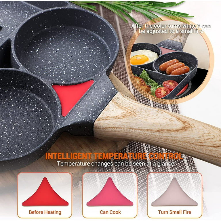  3 Section Pan Skillet - Square 3 in 1 Breakfast Pan