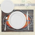 thumbnail image 3 of Ambesonne Nautical Place Mats Set of 4, Wall Safety, Standard Size, Orange Grey Brown, 3 of 6