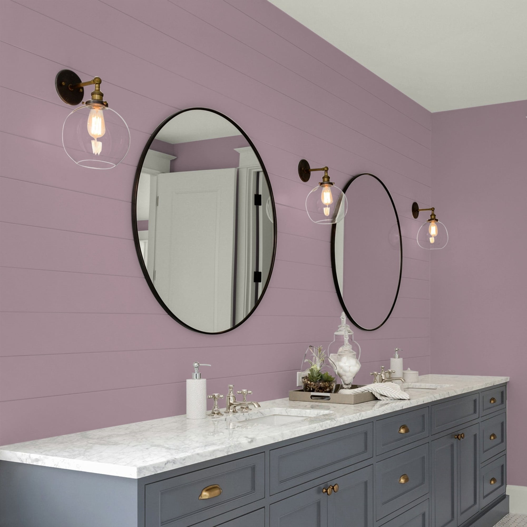 Glidden One Coat Gothic Amethyst / Purple Eggshell Interior Paint with Primer, 1 Gallon