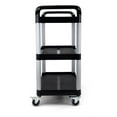 thumbnail image 3 of Heavy-Duty Utility Service Cart Rolling lightweight, Black, 33" x 37" x 16", 3 of 6