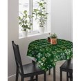 thumbnail image 4 of St Patrick's Day Suqare Tablecloth - 54 x 54 Inch, Watercolor Shamrock Leaf Retro Dark Green Waterproof & StainResistant Tablecloth, Washable Oil-proof Table Cover for Dining/Party/Wedding/Buffet, 4 of 9