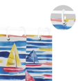 thumbnail image 5 of Yayeee Shower Curtain with Hooks 72"x72" Waterproof Fabric Bathroom Hanging Decor, Red Hand Drawn Sailboats, 5 of 5